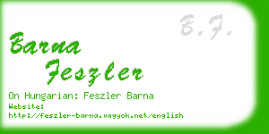 barna feszler business card